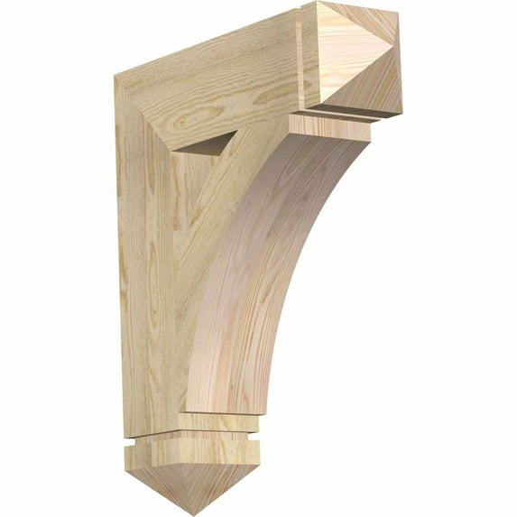 Ekena Millwork 6"W x 24"D x 28"H Thorton Arts & Crafts Rough Sawn Bracket, Douglas Fir