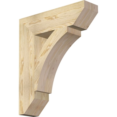 Ekena Millwork 6"W x 24"D x 28"H Thorton Slat Rough Sawn Bracket, Douglas Fir