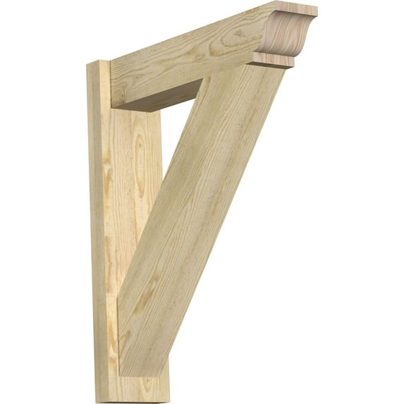 Ekena Millwork 6"W x 24"D x 28"H Traditional Rough Sawn Traditional Outlooker, Douglas Fir