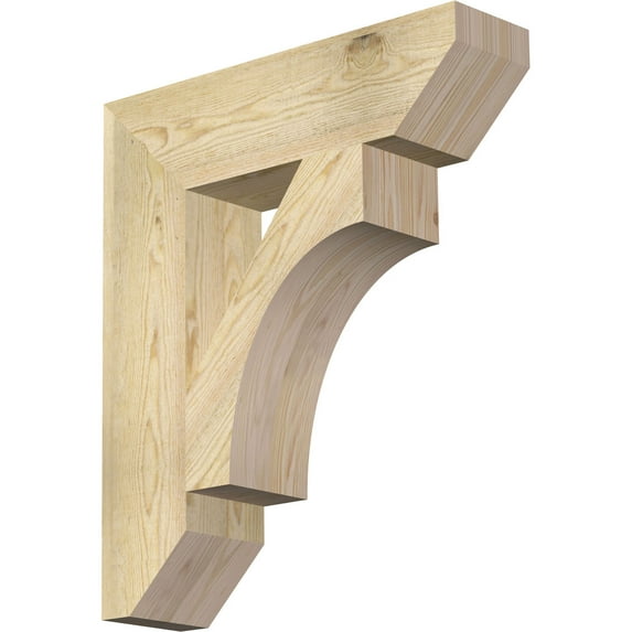 Ekena Millwork 6"W x 24"D x 28"H Westlake Slat Rough Sawn Bracket, Douglas Fir