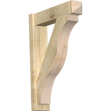 Ekena Millwork 6"W x 24"D x 32"H Funston Rough Sawn Arts and Crafts Outlooker, Douglas Fir