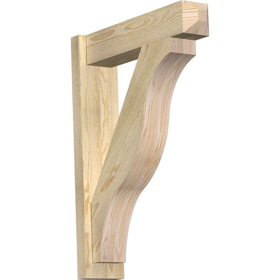 Ekena Millwork 6"W x 24"D x 32"H Funston Rough Sawn Craftsman Outlooker, Douglas Fir