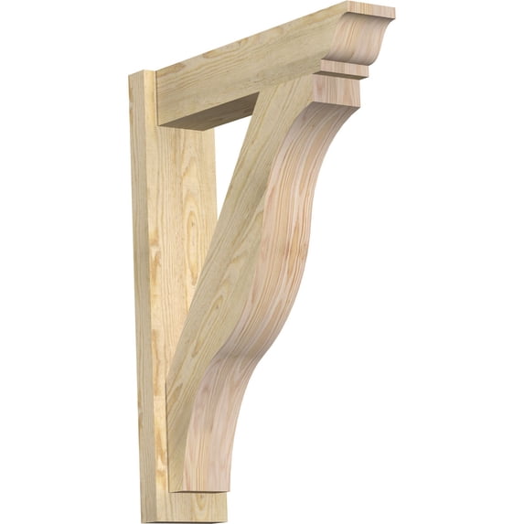 Ekena Millwork 6"W x 24"D x 32"H Funston Rough Sawn Traditional Outlooker, Douglas Fir
