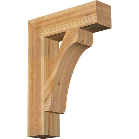 Ekena Millwork 6"W x 24"D x 32"H Legacy Block Rough Sawn Bracket, Western Red Cedar