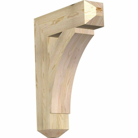 Ekena Millwork 6"W x 24"D x 32"H Thorton Craftsman Rough Sawn Bracket, Douglas Fir