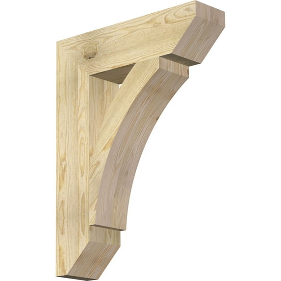 Ekena Millwork 6"W x 24"D x 32"H Thorton Slat Rough Sawn Bracket, Douglas Fir