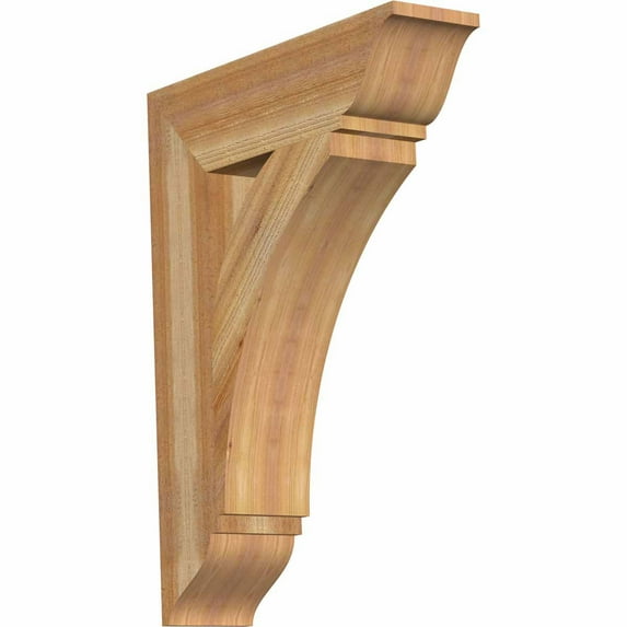 Ekena Millwork 6"W x 24"D x 32"H Thorton Traditional Rough Sawn Bracket, Western Red Cedar