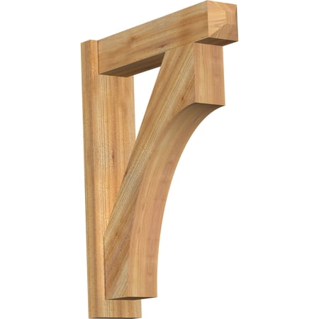 Ekena Millwork 6"W x 24"D x 32"H Westlake Rough Sawn Craftsman Outlooker, Western Red Cedar