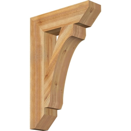 Ekena Millwork 6"W x 24"D x 36"H Legacy Slat Rough Sawn Bracket, Western Red Cedar