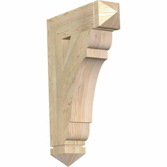 Ekena Millwork 6"W x 24"D x 36"H Olympic Arts & Crafts Rough Sawn Bracket, Douglas Fir