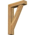thumbnail image 1 of Ekena Millwork 6"W x 24"D x 36"H Traditional Block Rough Sawn Bracket w/ Offset Brace, Western Red Cedar, 1 of 25