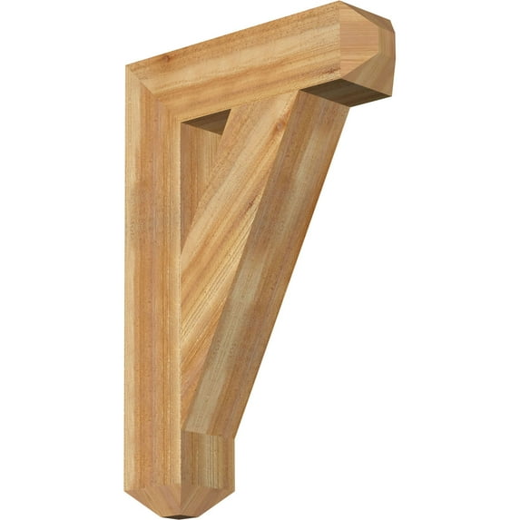 Ekena Millwork 6"W x 24"D x 36"H Traditional Craftsman Rough Sawn Bracket, Western Red Cedar