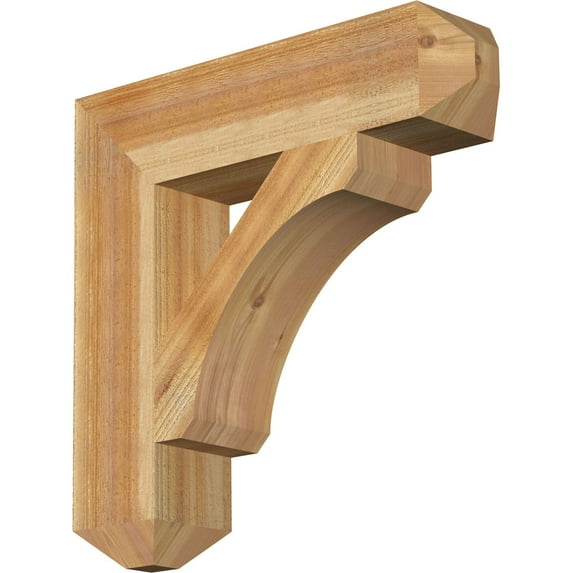 Ekena Millwork 6"W x 26"D x 26"H Legacy Craftsman Rough Sawn Bracket, Western Red Cedar