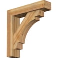 thumbnail image 1 of Ekena Millwork 6"W x 26"D x 26"H Merced Block Rough Sawn Bracket w/ Offset Brace, Western Red Cedar, 1 of 25