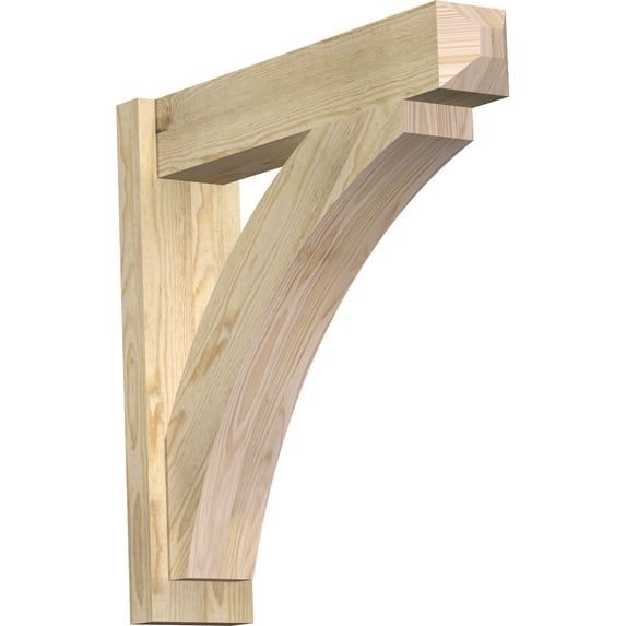 Ekena Millwork 6"W x 26"D x 26"H Thorton Rough Sawn Craftsman Outlooker, Douglas Fir