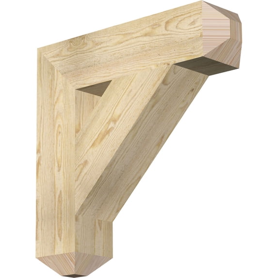 Ekena Millwork 6"W x 26"D x 26"H Traditional Craftsman Rough Sawn Bracket, Douglas Fir