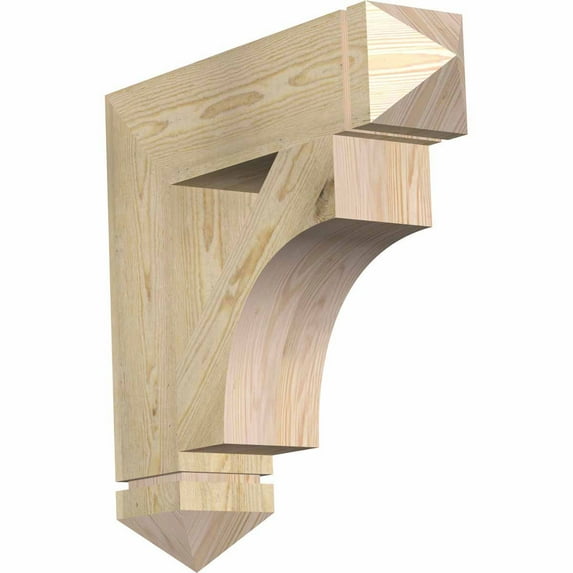 Ekena Millwork 6"W x 26"D x 26"H Westlake Arts & Crafts Rough Sawn Bracket, Douglas Fir