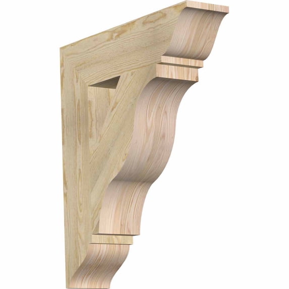 Ekena Millwork 6"W x 26"D x 30"H Funston Traditional Rough Sawn Bracket, Douglas Fir
