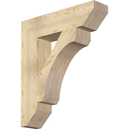 Ekena Millwork 6"W x 26"D x 30"H Legacy Slat Rough Sawn Bracket, Douglas Fir