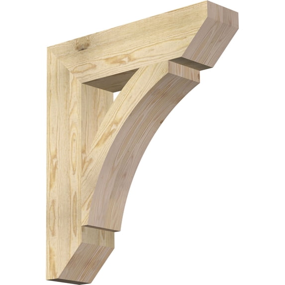 Ekena Millwork 6"W x 26"D x 30"H Thorton Slat Rough Sawn Bracket, Douglas Fir