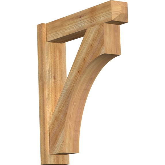 Ekena Millwork 6"W x 26"D x 30"H Westlake Rough Sawn Craftsman Outlooker, Western Red Cedar