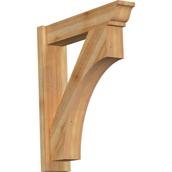 Ekena Millwork 6"W x 26"D x 30"H Westlake Rough Sawn Traditional Outlooker, Western Red Cedar