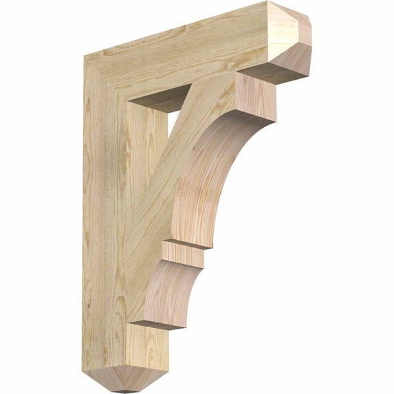 Ekena Millwork 6"W x 26"D x 34"H Balboa Craftsman Rough Sawn Bracket, Douglas Fir
