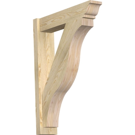 Ekena Millwork 6"W x 26"D x 34"H Funston Rough Sawn Traditional Outlooker, Douglas Fir
