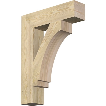 Ekena Millwork 6"W x 26"D x 34"H Imperial Block Rough Sawn Bracket, Douglas Fir