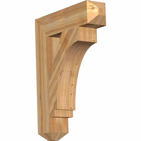 Ekena Millwork 6"W x 26"D x 34"H Imperial Craftsman Rough Sawn Bracket, Western Red Cedar