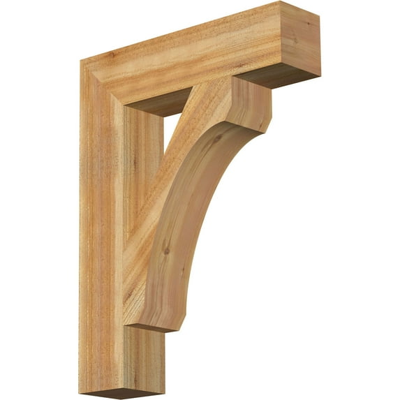 Ekena Millwork 6"W x 26"D x 34"H Legacy Block Rough Sawn Bracket, Western Red Cedar