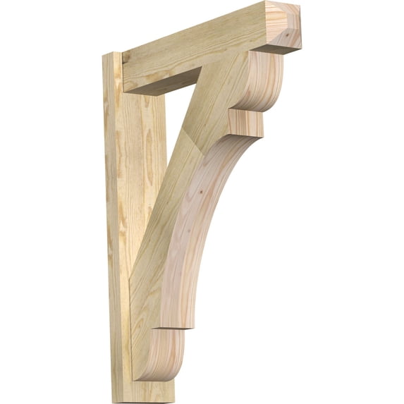 Ekena Millwork 6"W x 26"D x 34"H Olympic Rough Sawn Craftsman Outlooker, Douglas Fir