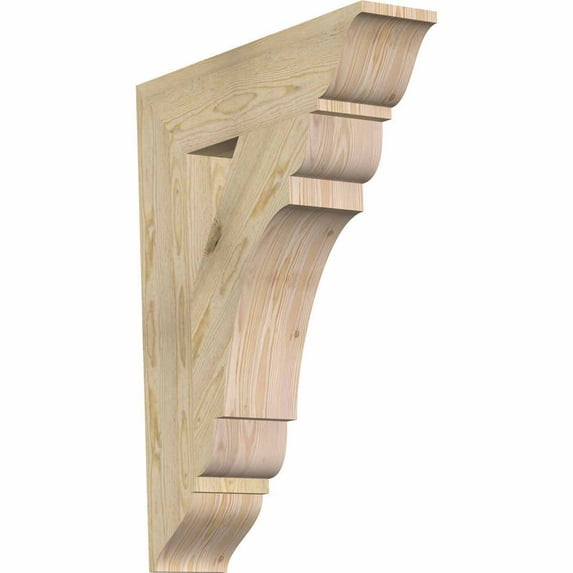 Ekena Millwork 6"W x 26"D x 34"H Olympic Traditional Rough Sawn Bracket, Douglas Fir