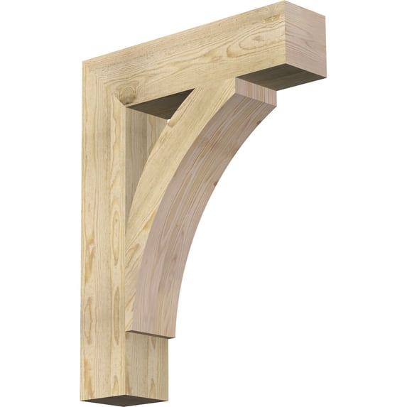 Ekena Millwork 6"W x 26"D x 34"H Thorton Block Rough Sawn Bracket, Douglas Fir