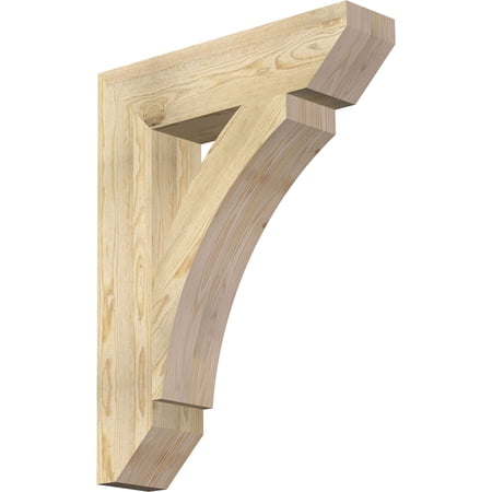 Ekena Millwork 6"W x 26"D x 34"H Thorton Slat Rough Sawn Bracket, Douglas Fir
