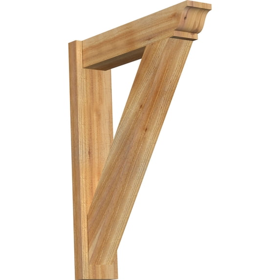 Ekena Millwork 6"W x 26"D x 34"H Traditional Rough Sawn Traditional Outlooker, Western Red Cedar