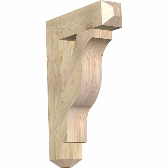 Ekena Millwork 6"W x 26"D x 38"H Funston Craftsman Rough Sawn Bracket, Douglas Fir