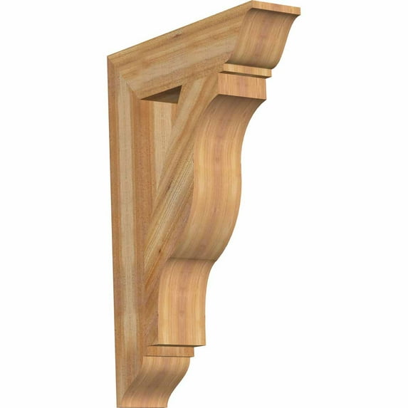 Ekena Millwork 6"W x 26"D x 38"H Funston Traditional Rough Sawn Bracket, Western Red Cedar
