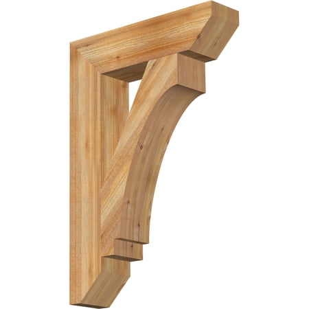 Ekena Millwork 6"W x 26"D x 38"H Imperial Slat Rough Sawn Bracket, Western Red Cedar