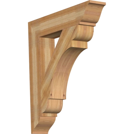 Ekena Millwork 6"W x 26"D x 38"H Olympic Traditional Rough Sawn Bracket, Western Red Cedar