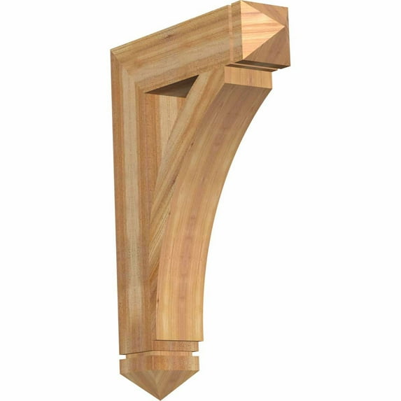 Ekena Millwork 6"W x 26"D x 38"H Thorton Arts & Crafts Rough Sawn Bracket, Western Red Cedar