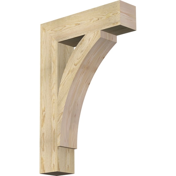 Ekena Millwork 6"W x 26"D x 38"H Thorton Block Rough Sawn Bracket, Douglas Fir