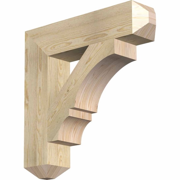 Ekena Millwork 6"W x 28"D x 28"H Balboa Craftsman Rough Sawn Bracket, Douglas Fir