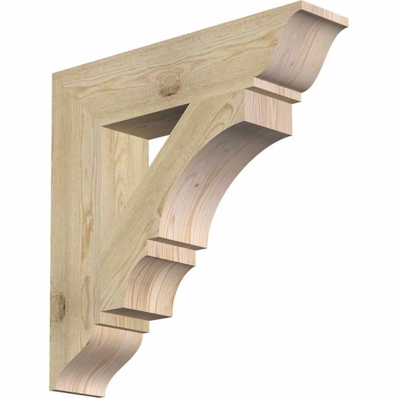 Ekena Millwork 6"W x 28"D x 28"H Balboa Traditional Rough Sawn Bracket, Douglas Fir
