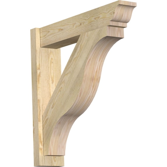 Ekena Millwork 6"W x 28"D x 28"H Funston Rough Sawn Traditional Outlooker, Douglas Fir