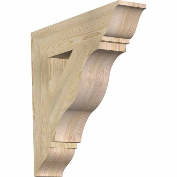 Ekena Millwork 6"W x 28"D x 28"H Funston Traditional Rough Sawn Bracket, Douglas Fir