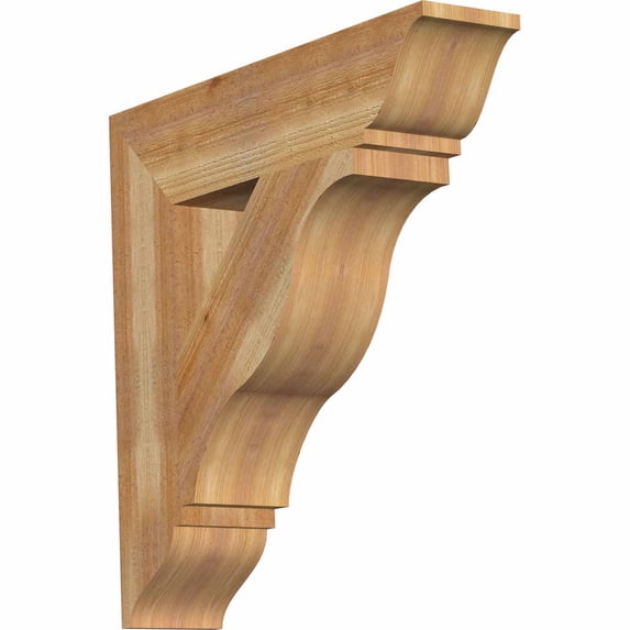 Ekena Millwork 6"W x 28"D x 28"H Funston Traditional Rough Sawn Bracket, Western Red Cedar