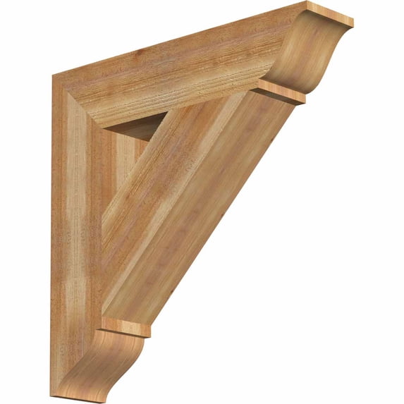 Ekena Millwork 6"W x 28"D x 28"H Traditional Traditional Rough Sawn Bracket, Western Red Cedar