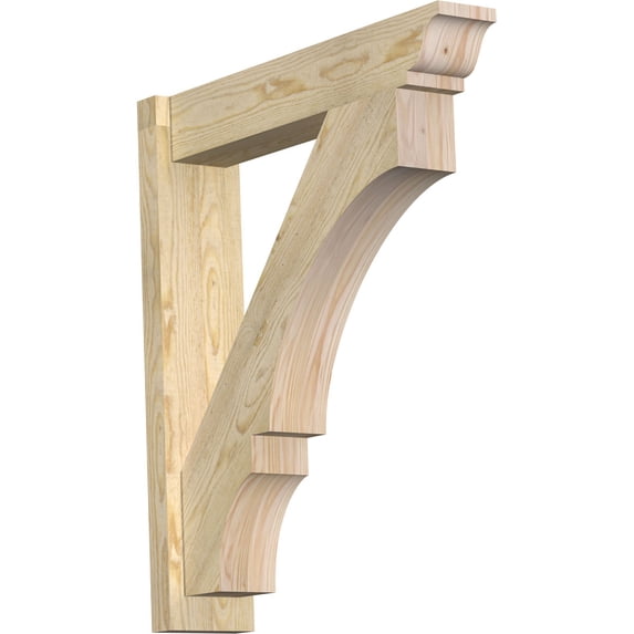 Ekena Millwork 6"W x 28"D x 32"H Balboa Rough Sawn Traditional Outlooker, Douglas Fir