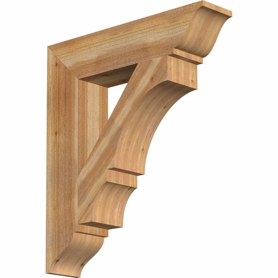 Ekena Millwork 6"W x 28"D x 32"H Balboa Traditional Rough Sawn Bracket, Western Red Cedar